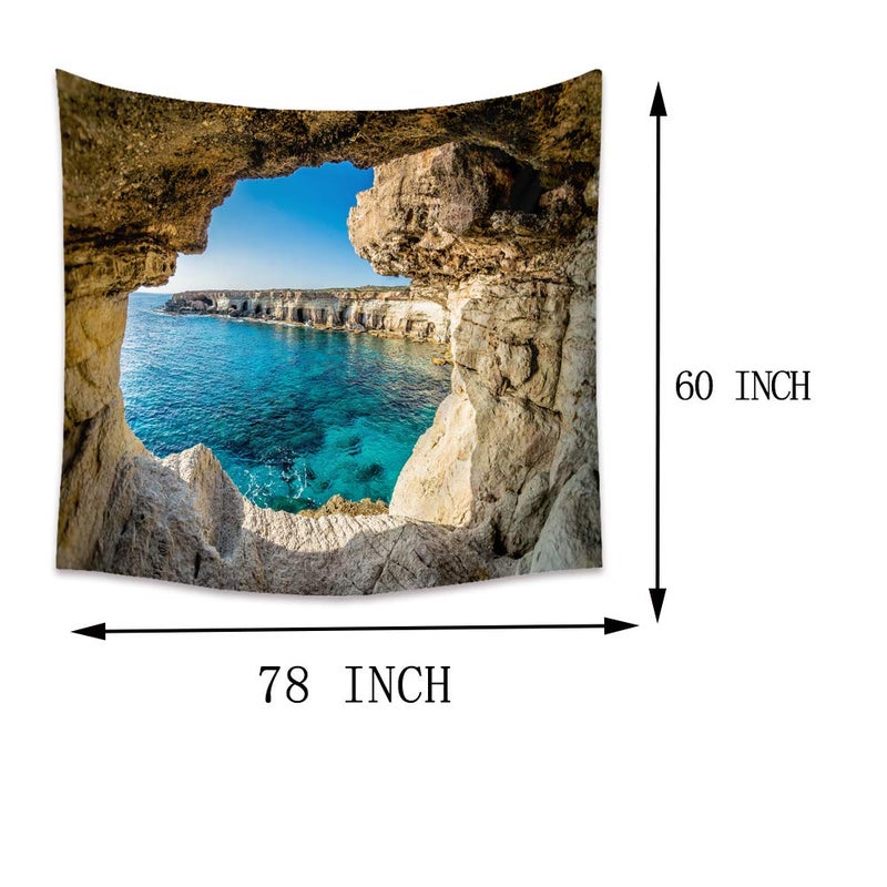 Llamazing Forest Home Decor Tapestry - Living Room Bedroom Decoration Curtain - Magic Landscape (Sea, 78''L60''W) - Image 2